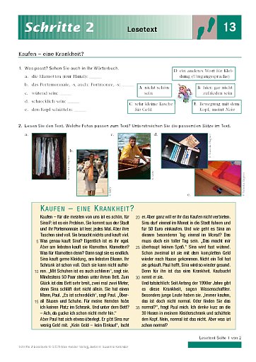 Lektion 13: Kaufen – eine Krankheit?