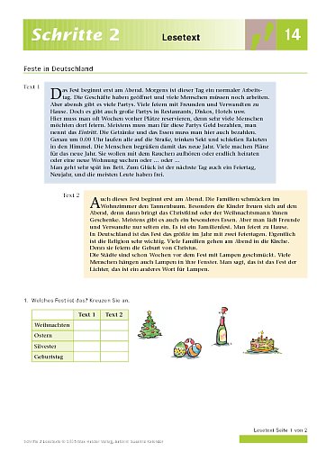 Lektion 14: Feste in Deutschland