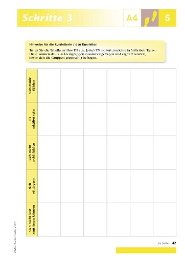 Kopiervorlage zu Lektion 5, A4