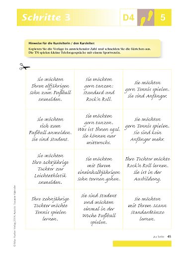 Kopiervorlage zu Lektion 5, D4