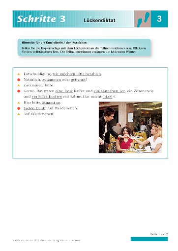 Lektion 3: Lückendiktat