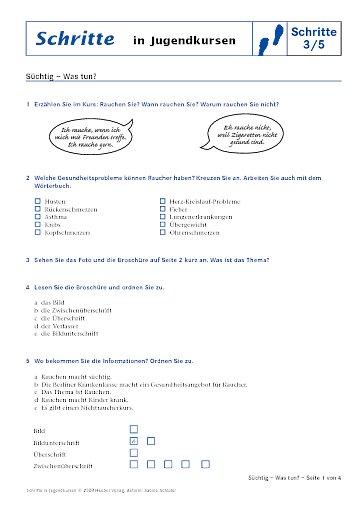 Lektion 5: Rauchen