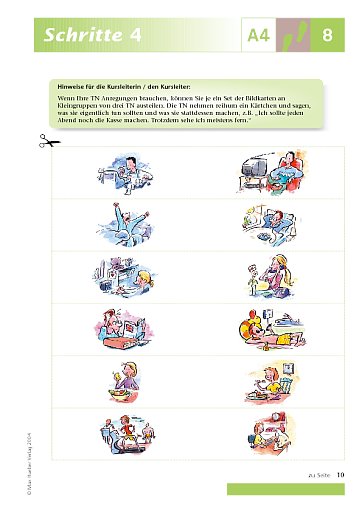 Kopiervorlage zu Lektion 8, A4