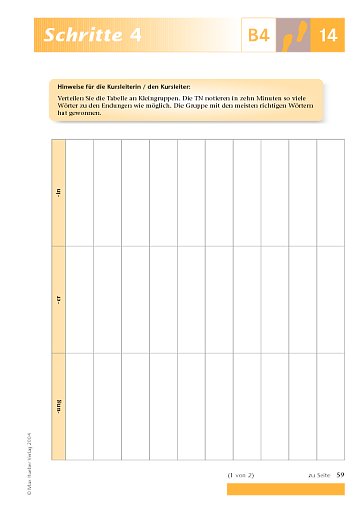 Kopiervorlage zu Lektion 14, B4