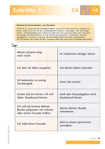 Kopiervorlage zu Lektion 14, C4