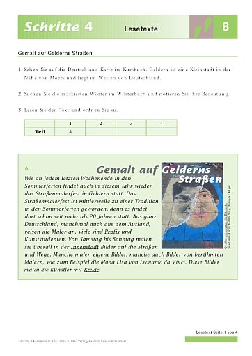 Lektion 8: Gemalt auf Gelderns Straßen