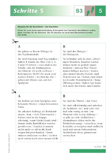 Kopiervorlage zu Lektion 5, B3