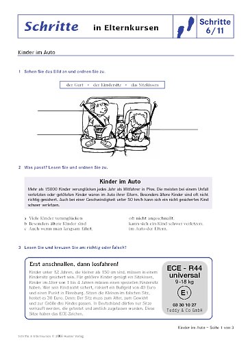 Lektion 11: Kinder im Auto