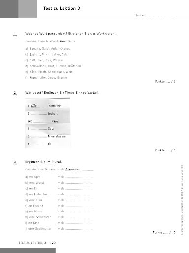 Test zu Lektion 3