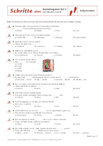 Aufgaben- und Antwortblätter