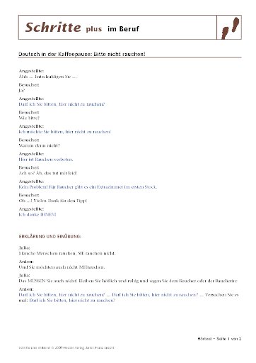 Bitte nicht rauchen!