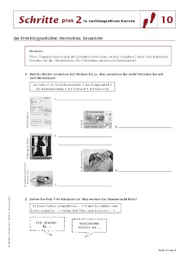 Wortschatz, Gespräche