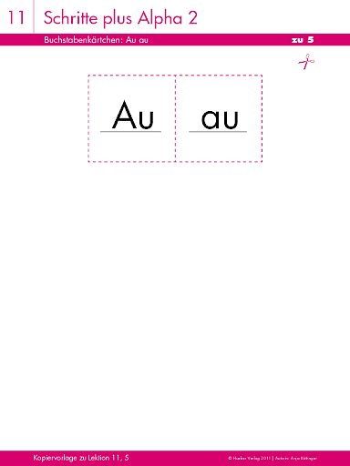 Buchstabenkärtchen: Au au