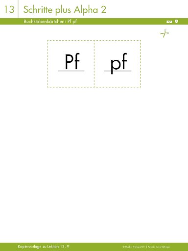 Buchstabenkärtchen: Pf pf