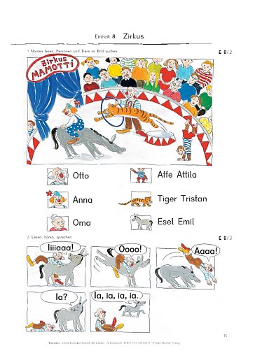 Arbeitsbuch, aus Einheit 8: Zirkus