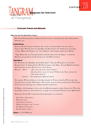 Brettspiel: Träume und Wünsche