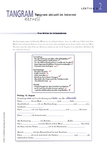 Frau Müller im Urlaubsstress