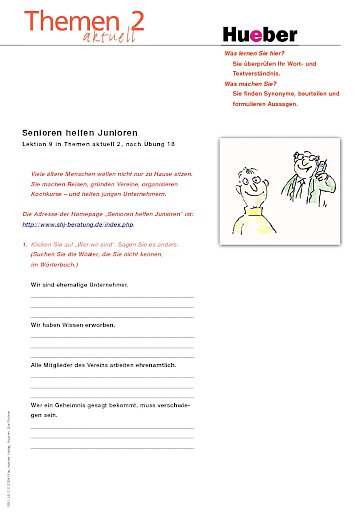 Senioren helfen Junioren