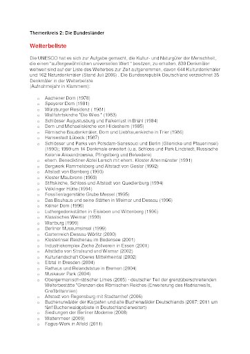 Stichwort: Welterbeliste