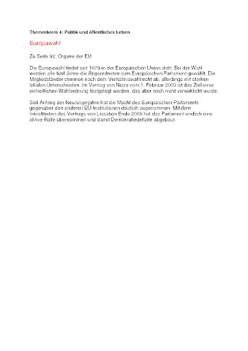 Stichwort: Europawahl