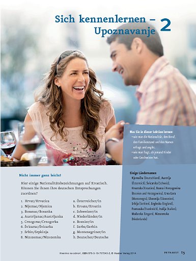 Lektion 2: Sich kennenlernen –  Upoznavanje