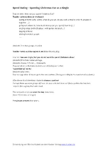 Speed Dating - Spending Christmas Eve as a Single