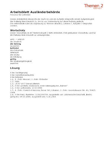 Ausländerbehörde (Aufgabe 7)