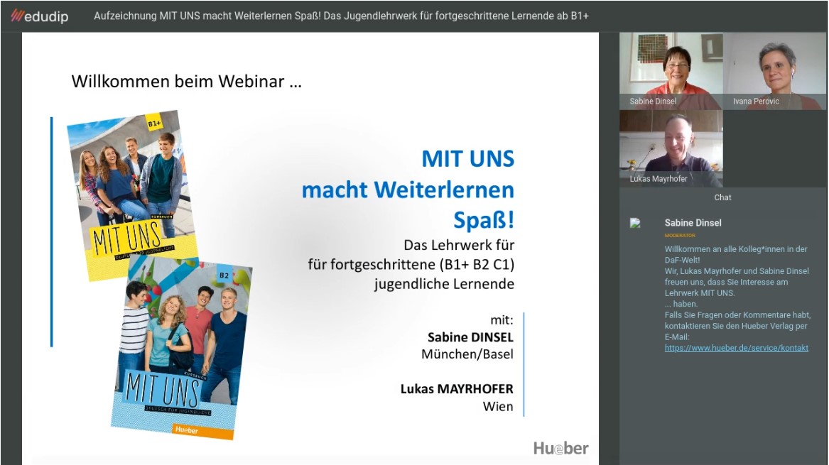 MIT UNS macht Weiterlernen Spaß! Das Jugendlehrwerk für fortgeschrittene Lernende ab B1+
